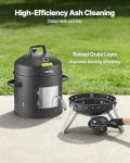 VEVOR Charcoal Smoker, 16" Vertical Charcoal BBQ Grill, Coated Steel Barbecue Smoker with 2 Grilling Grates, Thermometer, Air Vents & Removable Ash Tray, Ideal for Backyard Patio Parties Cooking