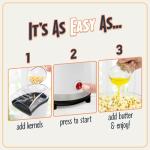 Nostalgia Air Popper Popcorn Maker – 16 Cups Oil-Free Pop Corn – Includes 4-oz Measuring Cup – Perfect for Family Movie Nights – White