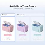 BougeRV Pink 23Quart Portable Refrigerator, 12 Volt Fridge 22L, Portable Freezer Compressor Cooler 12/24V DC 110~240 Volt AC for Truck Van RV Camper -8℉~50℉