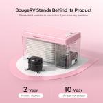 BougeRV Pink 23Quart Portable Refrigerator, 12 Volt Fridge 22L, Portable Freezer Compressor Cooler 12/24V DC 110~240 Volt AC for Truck Van RV Camper -8℉~50℉