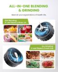 GDOR Blender, 52 Oz Glass Jar, Multi-Function Kitchen Blender & Grinder Combo, 9 Functions with Shakes, Puree, Crush Ice, and Chop, Max 700W, Self Cleaning