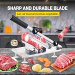 Manual Frozen Meat Slicer Meat Cutter Upgraded Stainless Steel Meat Cleavers Beef Mutton Roll Slicing Machine Vegetable Meat Slicer for Home Cooking Hotpot Shabu yhz