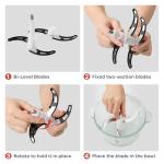 GANIZA Food Processors, Electric Food Chopper with Meat Grinder & Vegetable Chopper - 2 Bowls (8 Cup+8 Cup) with Powerful 450W Copper Motor - Includes 2 Sets of Bi-Level Blades (B0FNCM5JNM)