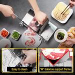 Manual Frozen Meat Slicer Meat Cutter Upgraded Stainless Steel Meat Cleavers Beef Mutton Roll Slicing Machine Vegetable Meat Slicer for Home Cooking Hotpot Shabu yhz