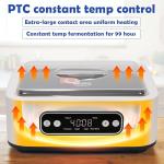 1.7-Quart Yogurt Maker with Adjust Temp(21°C-48°C/70°F-118°F) & Time(1-99h),110V-240V Auto-adaptive,Steel Inner Pot,BPA-free,Celsius Increment,Real-Time Countdown LED Display (No Glass Jar)