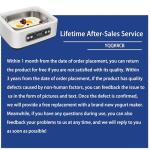 1.7-Quart Yogurt Maker with Adjust Temp(21°C-48°C/70°F-118°F) & Time(1-99h),110V-240V Auto-adaptive,Steel Inner Pot,BPA-free,Celsius Increment,Real-Time Countdown LED Display (No Glass Jar)