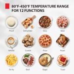 TOSHIBA ChefFry Air Fryer Toaster Oven Combo, 12-in-1 Convection Countertop Oven, 34QT / 32L Large Capacity, 1750W, Master Pizza Modes Design with Exclusive Dual-Temp Tech, Stainless Steel