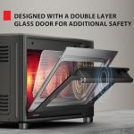 TOSHIBA ChefFry Air Fryer Toaster Oven Combo, 12-in-1 Convection Countertop Oven, 34QT / 32L Large Capacity, 1750W, Master Pizza Modes Design with Exclusive Dual-Temp Tech, Stainless Steel