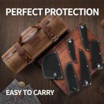 XCHIEF PRO Chef Knife Set, Hand Forged Meat Boning Carving Cleaver Butcher Knife, High Carbon Steel Japan Nakiri Santoku Knife Set with Accessories for Kitchen, BBQ Camping Knives Set with Bag