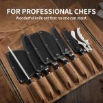 XCHIEF PRO Chef Knife Set, Hand Forged Meat Boning Carving Cleaver Butcher Knife, High Carbon Steel Japan Nakiri Santoku Knife Set with Accessories for Kitchen, BBQ Camping Knives Set with Bag