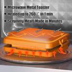 MKYSAIL Toaster,Microwave Toaster, Sandwich Maker, Panini Maker, Dishwasher Safe,NO Electricity,Wireless,Time Saving,Fast,Toastie Safe in Microwave Oven(Orange, Microwave Sandwich Maker)