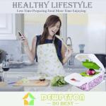 Dewpeton Pro-Series 16-in-1 Mandoline Slicer & Spiralizer, Veggie Chopper with Container for Onion Salad & More