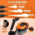 Steam Cleaner for Home & Car, 15s Fast Heat Handheld Steamer for Cleaning, 1.6L Large Tank, 3-Level Steam Control with 17-Piece Accessories Kit for Floors, Couches, Tiles, Grout, Dirt, and Grease