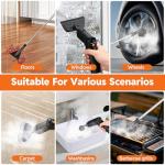 Steam Cleaner for Home & Car, 15s Fast Heat Handheld Steamer for Cleaning, 1.6L Large Tank, 3-Level Steam Control with 17-Piece Accessories Kit for Floors, Couches, Tiles, Grout, Dirt, and Grease