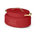 Beautiful 10-in-1 Electric Multi-Cooker by Drew Barrymore, 6-quart, digital display, 10 cooking functions, non-stick pot, easy one-touch control (Tomato Red)