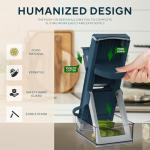 Eletronova Blue Mandoline Slicer, Vegetable Slicer, French Fry Cutter, Stainless Steel Blade, Plastic Body