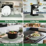 FULL BE DARE 2 Packs Dish Drying Mats for Kitchen Counter, Drying Matt Kitchen Counter, Sage Green Kitchen Dish Drying Mat & Dish Dryer Mat for Drying Dishes, 20 x 15 inches (Green)