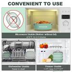 RIKDOKEN Lunch Box, Stackable 3 Layers Containers, Portable 94OZ Large Capacity Leakproof Bento Box with Spoon & Fork & Sauce Boxes, Microwave Safe Lunch Box for Kids and Adults