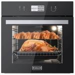 24 Inch Electric Wall Oven, ETL Certified, GASLAND 2.6 Cu.ft Built-in Single Wall Oven, 12 Cooking Functions, 3D Heating, Convection Oven with Rotisserie, Touch Control, Safety Lock, Black