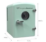 Frigidaire EFMIS171 Retro Mini Portable Personal Fridge - Ideal for Home, Office or Dorm - Includes Carrying Handle, AC/DC Wall/Car Charger (Green)