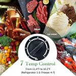 Chest Freezer 4.2 Cubic Feet with Removable Storage Basket, Deep Freezer 7 Adjustable Temperature, Energy Saving, Super Quiet for Garage, Office, Kitchen, or Apartment