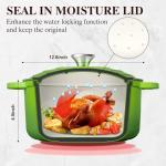 Umite Chef 5QT Enameled Cast Iron Dutch Oven Pot with Lid, Heavy-Duty, Cookware for Bread Baking, Braising, Stews, Roasting, Wedding Registry Ideas & Gifts(Green)