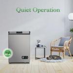 Chest Freezer 4.2 Cubic Feet with Removable Storage Basket, Deep Freezer 7 Adjustable Temperature, Energy Saving, Super Quiet for Garage, Office, Kitchen, or Apartment