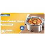 SMARTAKE Slow Cooker Liners, Large Size 13"x 21" Disposable Cooking Bags, Fit 3QT to 8QT for Slow Cooker, Cooking Trays, Suitable for Oval & Round Pots, 30 Liners
