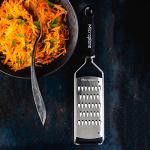 Microplane Gourmet Series Julienne Vegetable Grater, Handheld Carrot Shredder (Black)