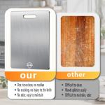 UFJEG Titanium Cutting Board Set of 3, Titanium Cutting Boards for Kitchen, Non Toxic, Double-Sided Food Grade Chopping Board for Cutting Meat Vegetable Fruit, Outdoor Camping