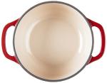 Lodge 1.5 Quart Enameled Cast Iron Dutch Oven with Lid – Dual Handles – Oven Safe up to 500° F or on Stovetop - Use to Marinate, Cook, Bake, Refrigerate and Serve – Red