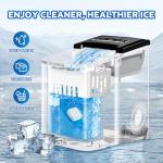 Ice Machine Cleaner Tablets Descaler (32 Pack) – Nickel-Safe Countertop Portable Commercial Ice Maker Cleaning – Remove Hard Water Buildup, Odor-Free, Crystal Clear Ice