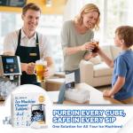 Ice Machine Cleaner Tablets Descaler (32 Pack) – Nickel-Safe Countertop Portable Commercial Ice Maker Cleaning – Remove Hard Water Buildup, Odor-Free, Crystal Clear Ice