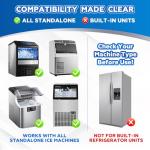 Ice Machine Cleaner Tablets Descaler (32 Pack) – Nickel-Safe Countertop Portable Commercial Ice Maker Cleaning – Remove Hard Water Buildup, Odor-Free, Crystal Clear Ice