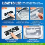 Ice Machine Cleaner Tablets Descaler (32 Pack) – Nickel-Safe Countertop Portable Commercial Ice Maker Cleaning – Remove Hard Water Buildup, Odor-Free, Crystal Clear Ice