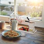 BSTKEY 150ML Ceramic Butter Warmer Set with Ceramic Rectangle Dish, Mini Fondue Pot Melting Pot Set, Melt Hot Pot Bowl Set For Cheese Chocolate Butter Caramel, with 2 Forks