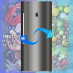 21 cu.ft Upright Freezer, Freezer Upright Frost Free Upright Freezers with LED Display,Stainless Steel Convertible Refrigerator Freezer for Garage,Kitchen Use