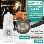 4Pcs WB25T10102 Lamp Halogen Bulb - G9 Bulb 40W 120V (Replaces 318946400, 3025992, WB08T10045) - Oven Light Bulbs Compatible with GE, Electrolux, Kenmore Range Oven Microwave Light