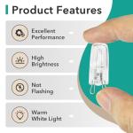 4Pcs WB25T10102 Lamp Halogen Bulb - G9 Bulb 40W 120V (Replaces 318946400, 3025992, WB08T10045) - Oven Light Bulbs Compatible with GE, Electrolux, Kenmore Range Oven Microwave Light