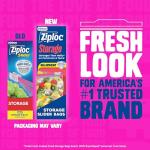 Ziploc Gallon Food Storage Slider Bags, Durable, 18 Count (Packaging May Vary)