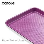 CAROTE 3-Piece Baking Pan Set - Bakeware Set, Baking Sheet Set Including 13 Inch 15 Inch 17 Inch Sheet Pan, Cookie Sheet for Baking, Royal Violet