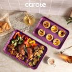 CAROTE 3-Piece Baking Pan Set - Bakeware Set, Baking Sheet Set Including 13 Inch 15 Inch 17 Inch Sheet Pan, Cookie Sheet for Baking, Royal Violet