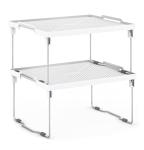 ums Kitchen Shelves Cabinet Organizer, Stackable Freezer Rack, Cupboard Box Organizer, Shelf Riser, Usable Storage Rack for Spice, Fridge Shelf Riser (12x11 inch)