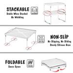 ums Kitchen Shelves Cabinet Organizer, Stackable Freezer Rack, Cupboard Box Organizer, Shelf Riser, Usable Storage Rack for Spice, Fridge Shelf Riser (12x11 inch)