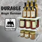 ums Kitchen Shelves Cabinet Organizer, Stackable Freezer Rack, Cupboard Box Organizer, Shelf Riser, Usable Storage Rack for Spice, Fridge Shelf Riser (12x11 inch)