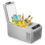 Electactic 12 Volt Electric Cooler, 15.79QT(15L) Car Fridge, Portable Refrigerator with Intelligent Control Panel, 12V Cooler -4℉~68℉, Portable Freezer AC/DC for Camping, Travel, Truck