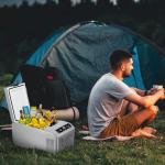 Electactic 12 Volt Electric Cooler, 15.79QT(15L) Car Fridge, Portable Refrigerator with Intelligent Control Panel, 12V Cooler -4℉~68℉, Portable Freezer AC/DC for Camping, Travel, Truck