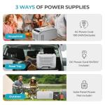 Electactic 12 Volt Electric Cooler, 15.79QT(15L) Car Fridge, Portable Refrigerator with Intelligent Control Panel, 12V Cooler -4℉~68℉, Portable Freezer AC/DC for Camping, Travel, Truck