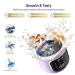 Ariceck N4 Nut Milk Maker Machine, 50OZ 11-in-1 Automatic Multi-Function Milk Machine for Almond Milk, Oat, Soy, Yogurt,Juice with Self-Cleaning, Delay Timer & Keep Warm Ultra-Quiet(Purple)