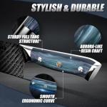 Huusk 8" Chef Knife, Stainless Japanese Kitchen Knife with Ergonomic Resin Handle & Sheath, Sharp Kitchen Knives Full Tang, Japanese High Carbon Steel Cooking Knifes, Christmas Gifts for Men and Women